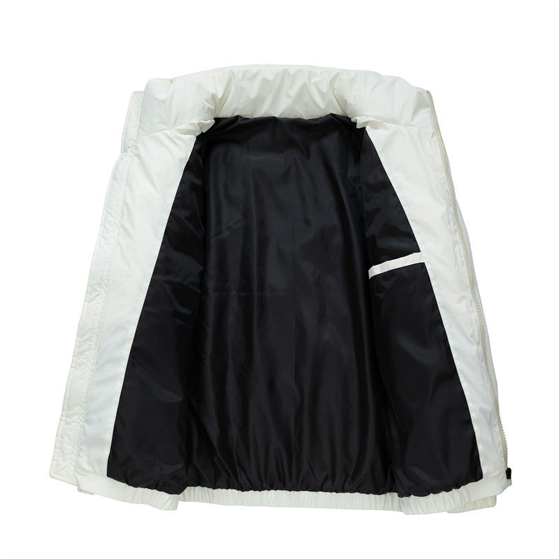 Men's Down Jacket with Stand-Up Collar