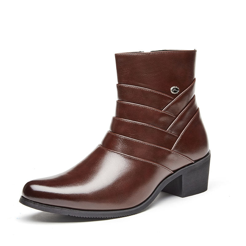Men's Chelsea boots with subtle elevation