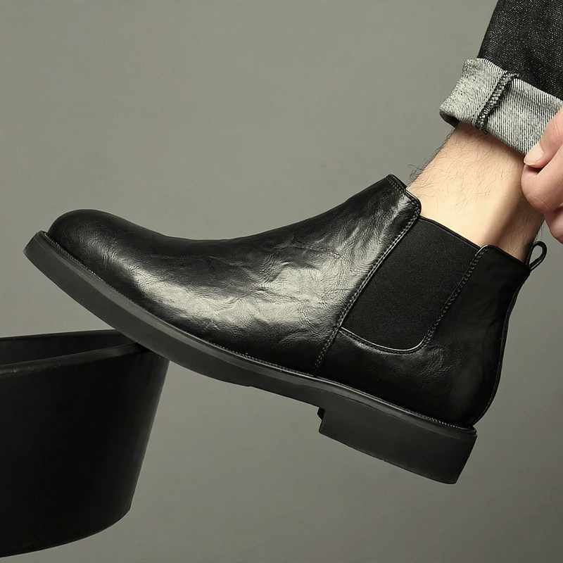 Modern Men's Chelsea Boots with Side Zipper