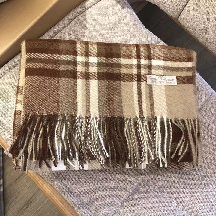 Checked scarf, 200 cm, warming
