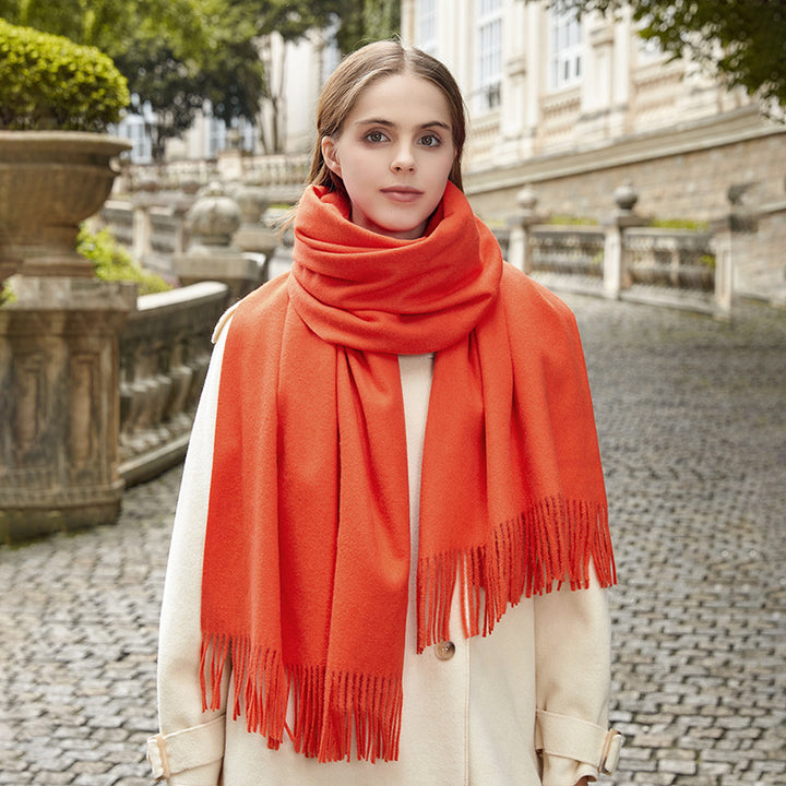 Wool scarf, solid color, various sizes