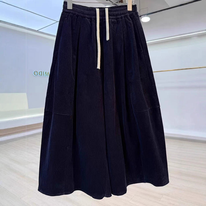 Women's Corduroy Pants in Retro Style, Harem Cut
