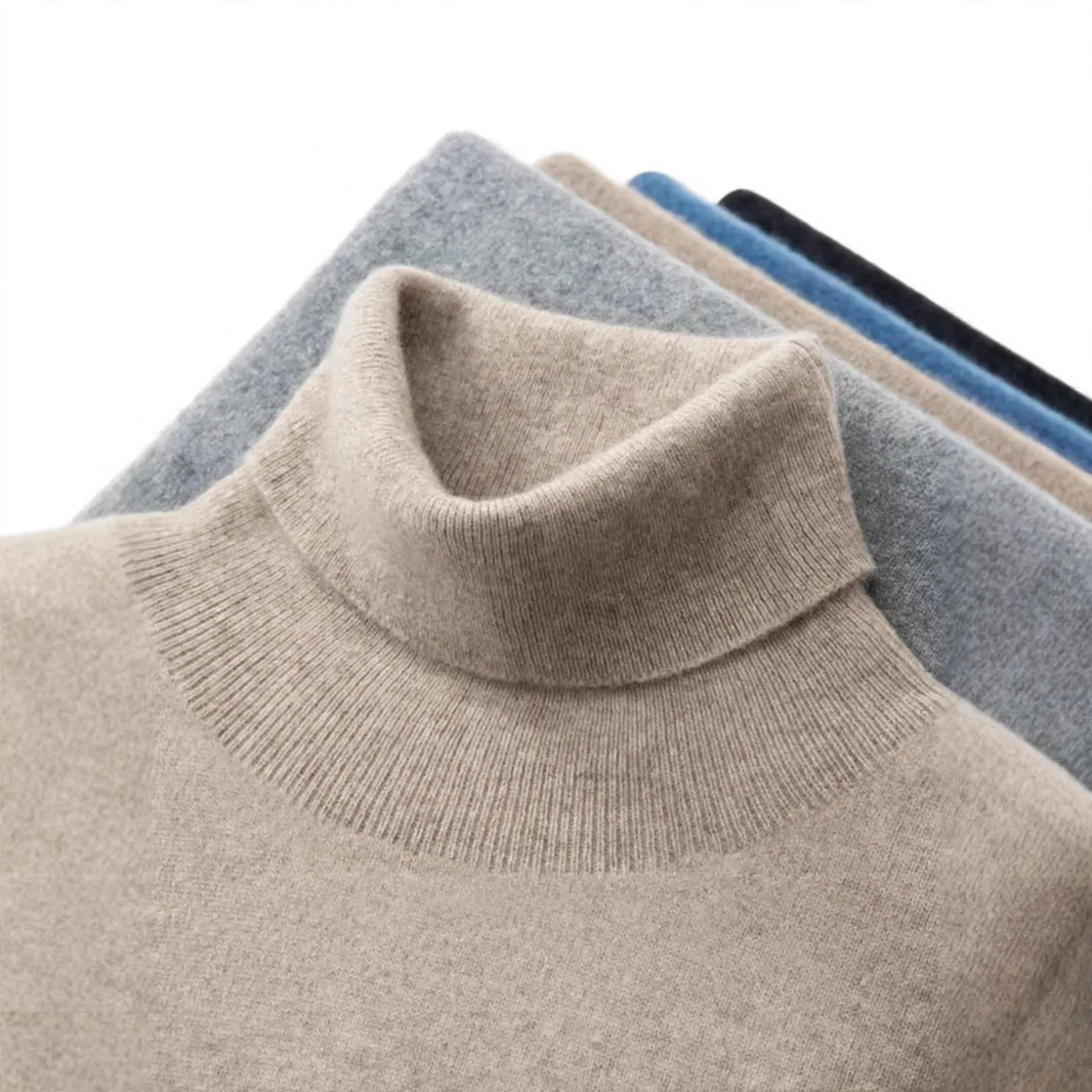 Men's turtleneck sweater made of 100% pure wool