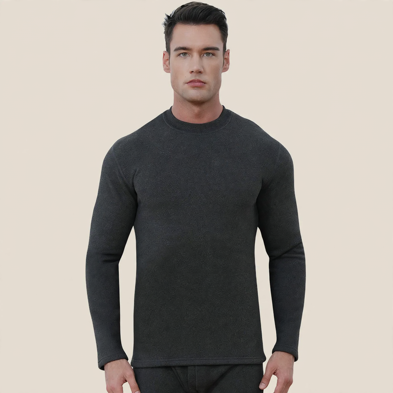 Thermal underwear set for couples, warming, round neck