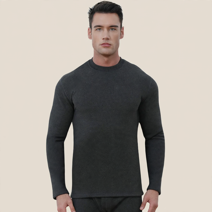 Thermal underwear set for couples, warming, round neck