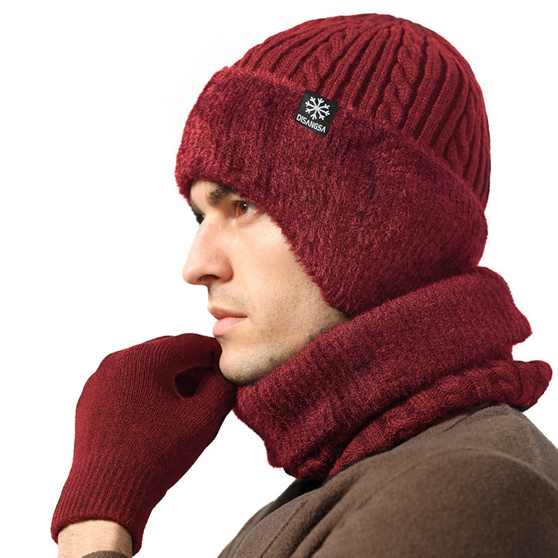 Winter Set: Knitted hat and scarf, lined
