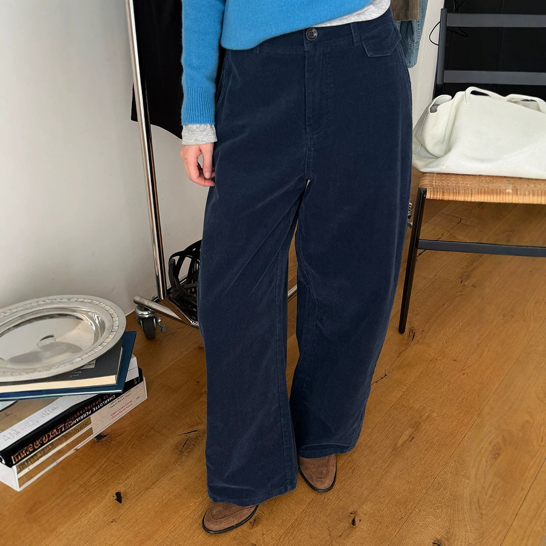 Soft corduroy pants with a brushed surface