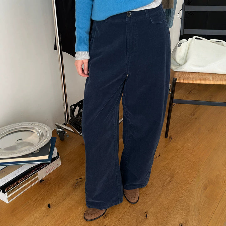 Soft corduroy pants with a brushed surface