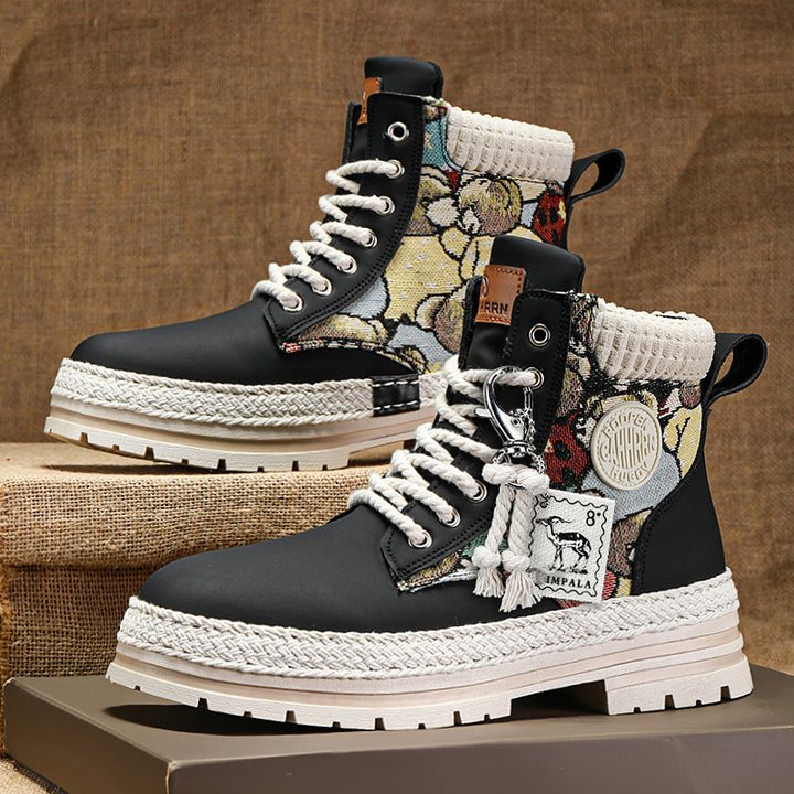 Men's boots, ankle-high, lined