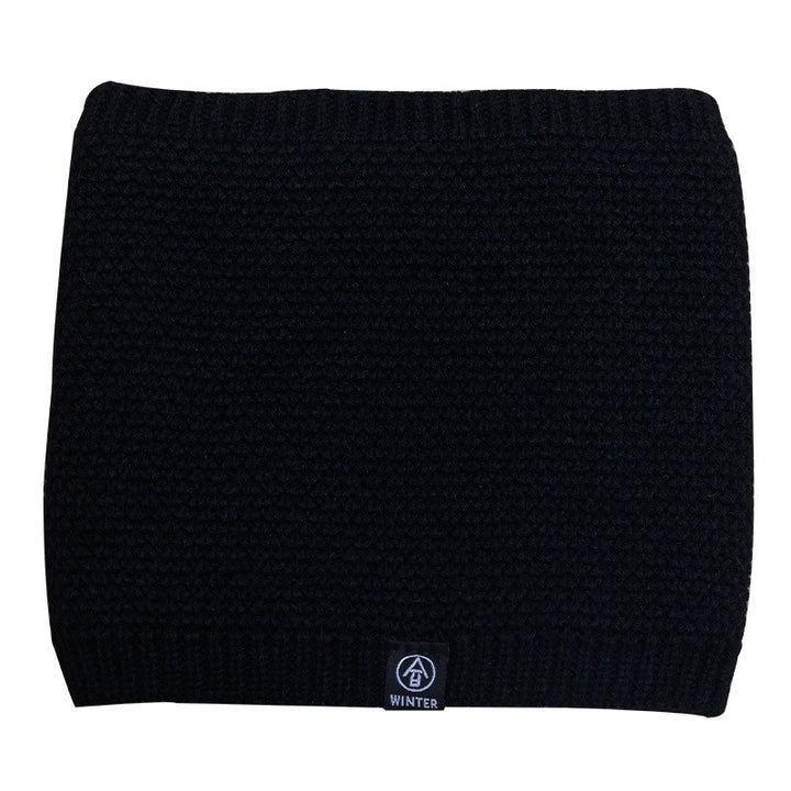 Knitted tubular scarf, lined