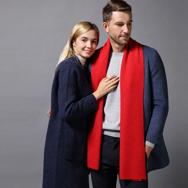 Classic wool scarf, solid color