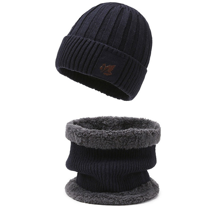 Men's Knit Set: Lined Beanie and Neck Protection