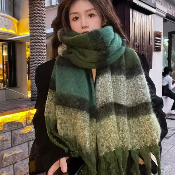 Thick mohair scarf in solid colors, 200 cm