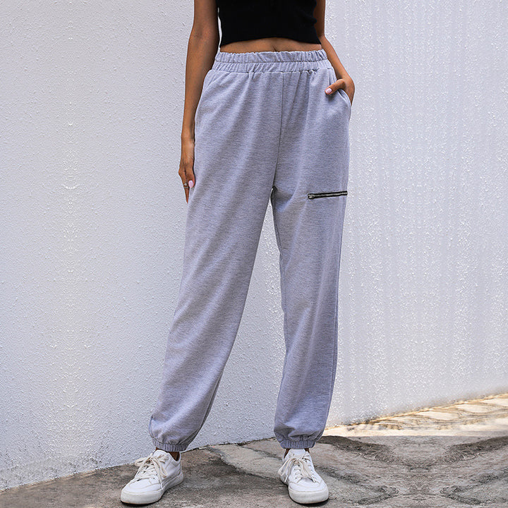 Women's jogger pants in relaxed fit with elastic waistband, ankle cuffs and pockets Mune Fashion