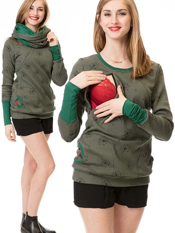 Mune | Maternity Chaps Nurse Sweatshirts Floral Print Bags Zipper Nursing Clothing