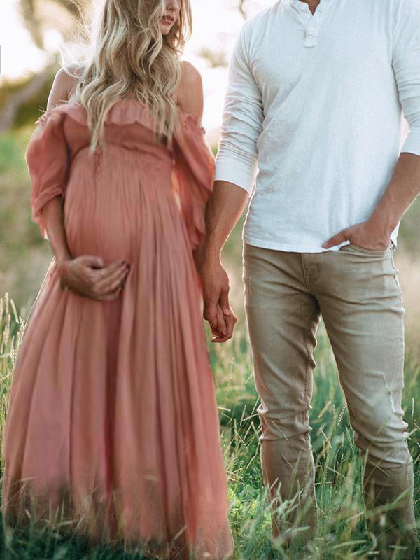Mune Fashion | Boho Chic: Maternity Boot Neck Vines Dress