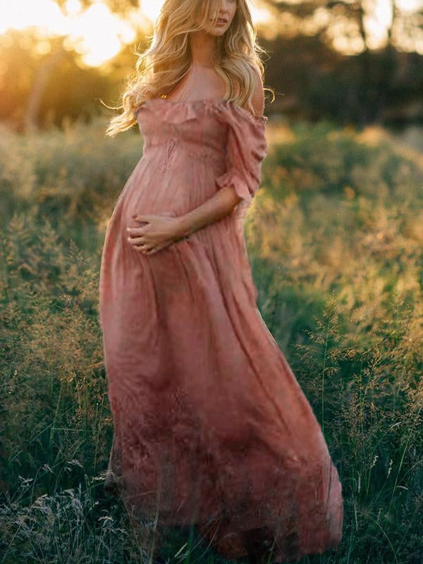 Mune Fashion | Boho Chic: Maternity Boot Neck Vines Dress