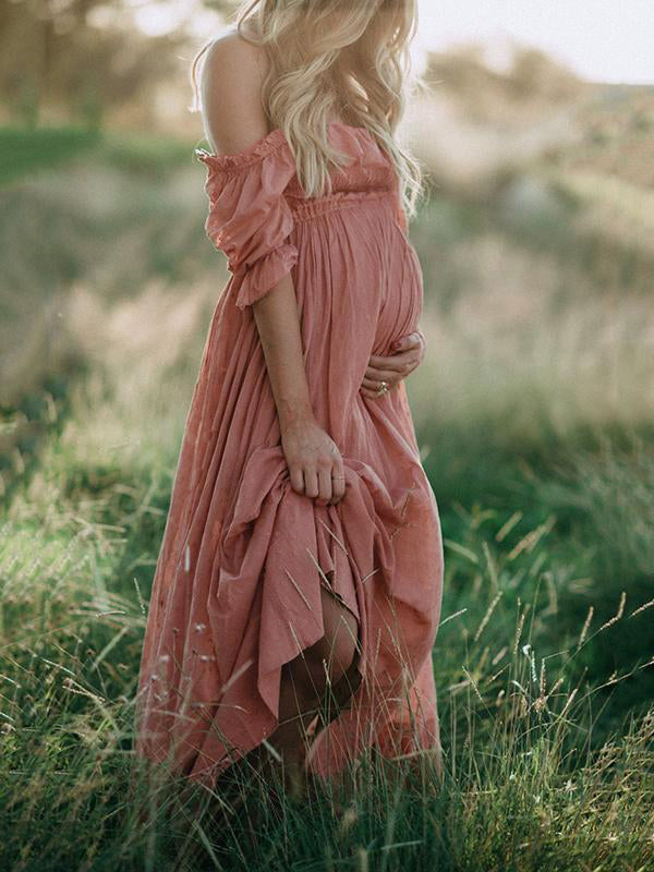 Mune Fashion | Boho Chic: Maternity Boot Neck Vines Dress