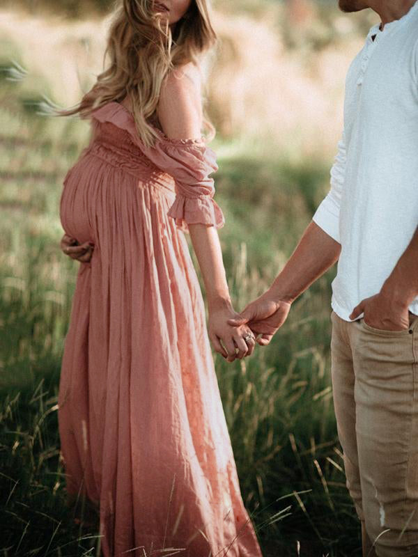 Mune Fashion | Boho Chic: Maternity Boot Neck Vines Dress