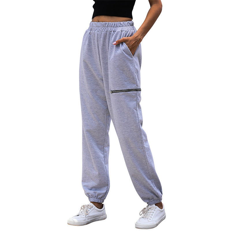 Women's jogger pants in relaxed fit with elastic waistband, ankle cuffs and pockets Mune Fashion