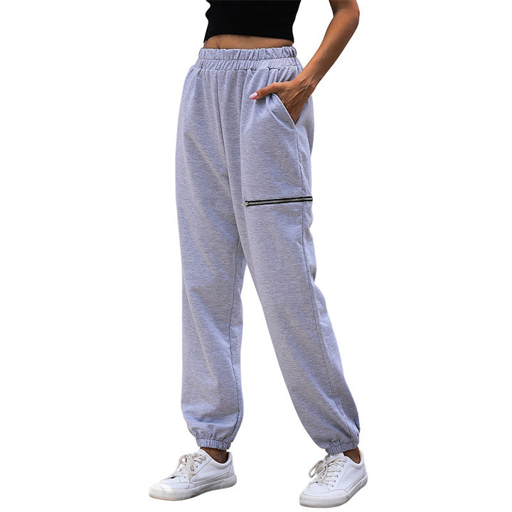 Women's jogger pants in relaxed fit with elastic waistband, ankle cuffs and pockets Mune Fashion