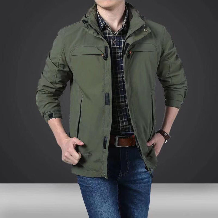 Men's lightweight technical field jacket with multifunctional pockets and adjustable hem Mune Fashion