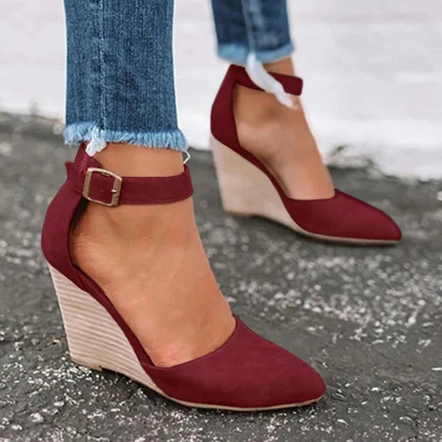 Navy Blue Women's Wedges Mune Fashion