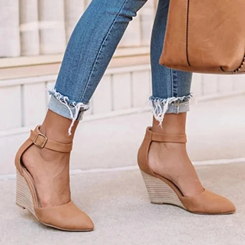 Navy Blue Women's Wedges Mune Fashion