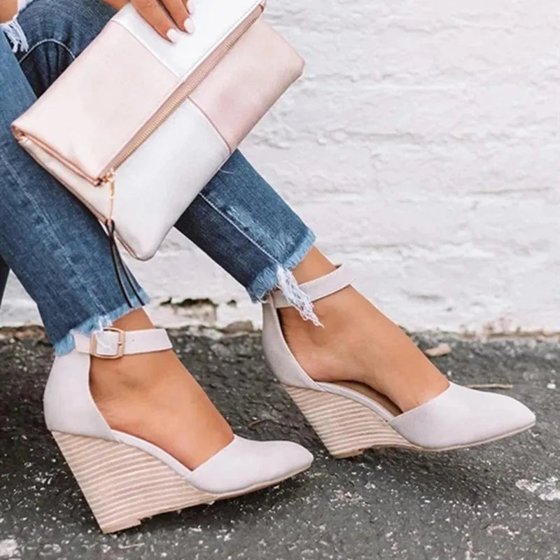 Navy Blue Women's Wedges Mune Fashion