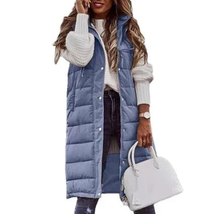 Mune | Hooded Long Vest Casual Fashion Single-Breasted Jacket