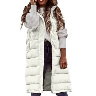 Mune | Hooded Long Vest Casual Fashion Single-Breasted Jacket