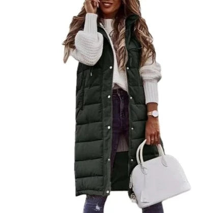 Mune | Hooded Long Vest Casual Fashion Single-Breasted Jacket