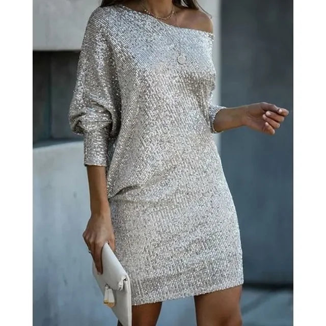 Mune | Party dress with sequins and contrast