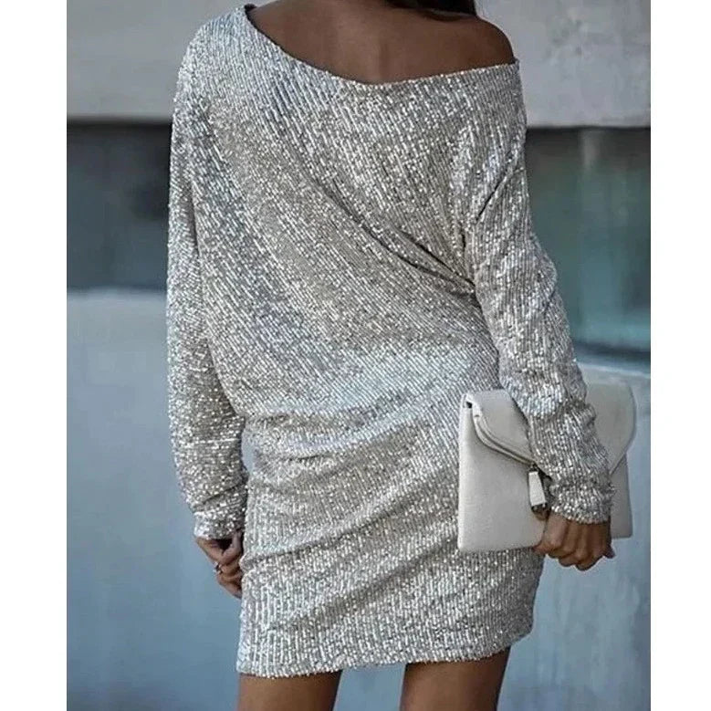 Mune | Party dress with sequins and contrast