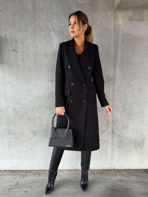 Mune | Double-Breasted Wool Coat with Winter Sleeves