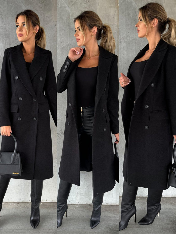 Mune | Double-Breasted Wool Coat with Winter Sleeves