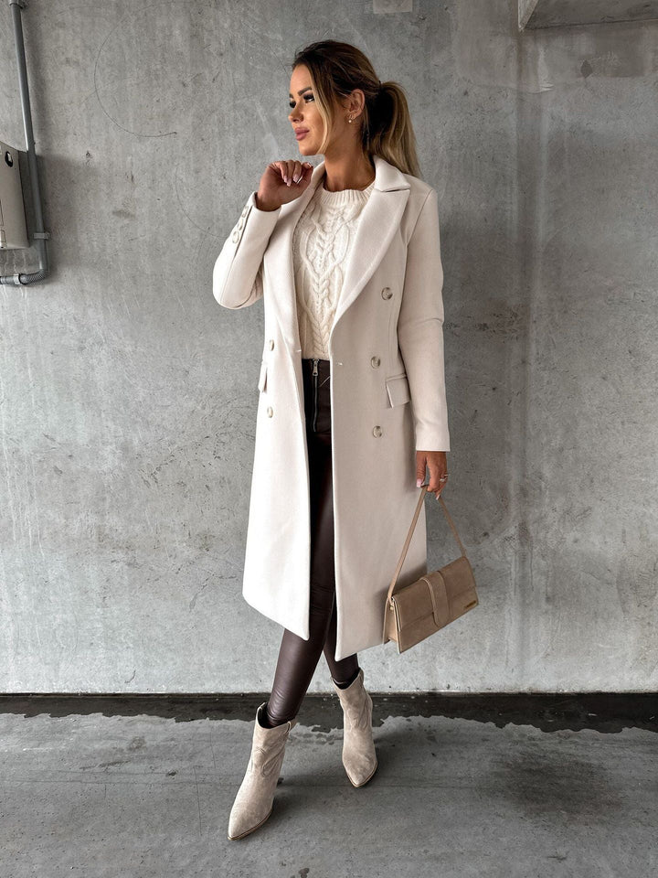Mune | Double-Breasted Wool Coat with Winter Sleeves
