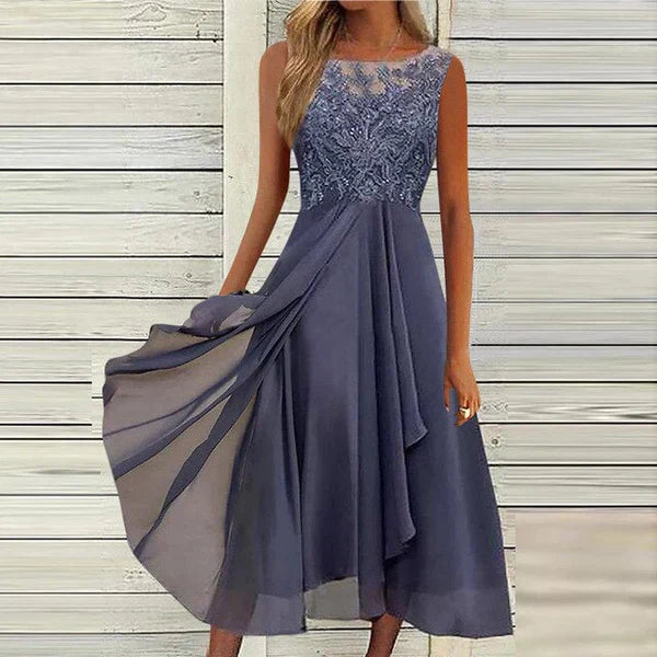 Mune | Chiffon Midi Dress for Women Airy & Graceful