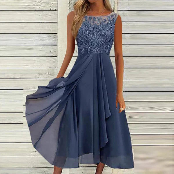 Mune | Chiffon Midi Dress for Women Airy & Graceful