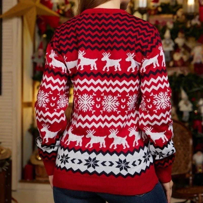 Mune | Christmas Sweater Cotton Blend with Festive Print - Unisex Winter Sweater