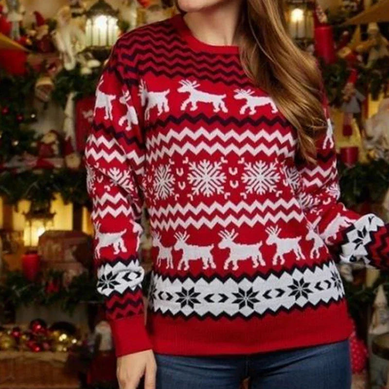Mune | Christmas Sweater Cotton Blend with Festive Print - Unisex Winter Sweater