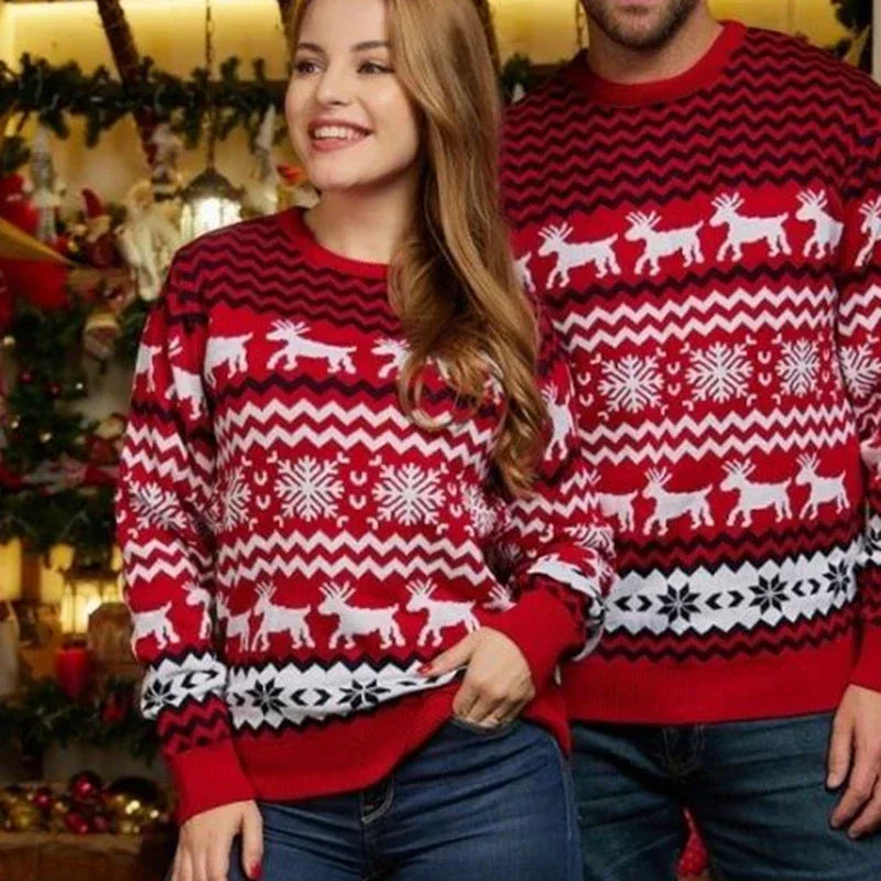 Mune | Christmas Sweater Cotton Blend with Festive Print - Unisex Winter Sweater