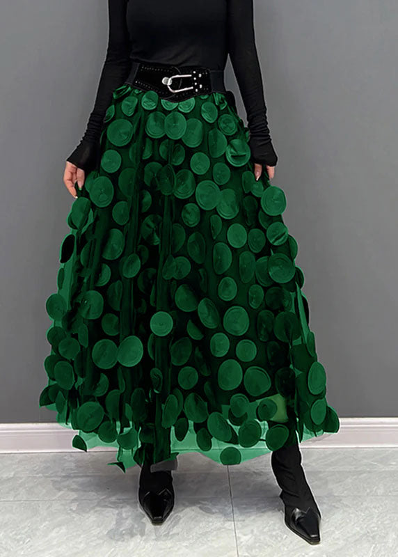Chic Women's Skirt made of Polka Dot & Tulle Patchwork | Mune Fashion