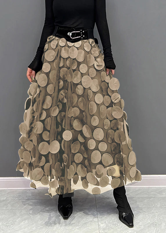 Chic Women's Skirt made of Polka Dot & Tulle Patchwork | Mune Fashion