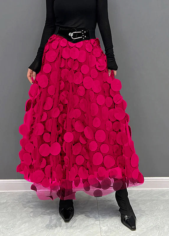 Chic Women's Skirt made of Polka Dot & Tulle Patchwork | Mune Fashion