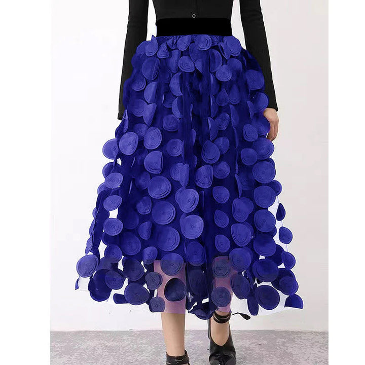 Chic Women's Skirt made of Polka Dot & Tulle Patchwork | Mune Fashion