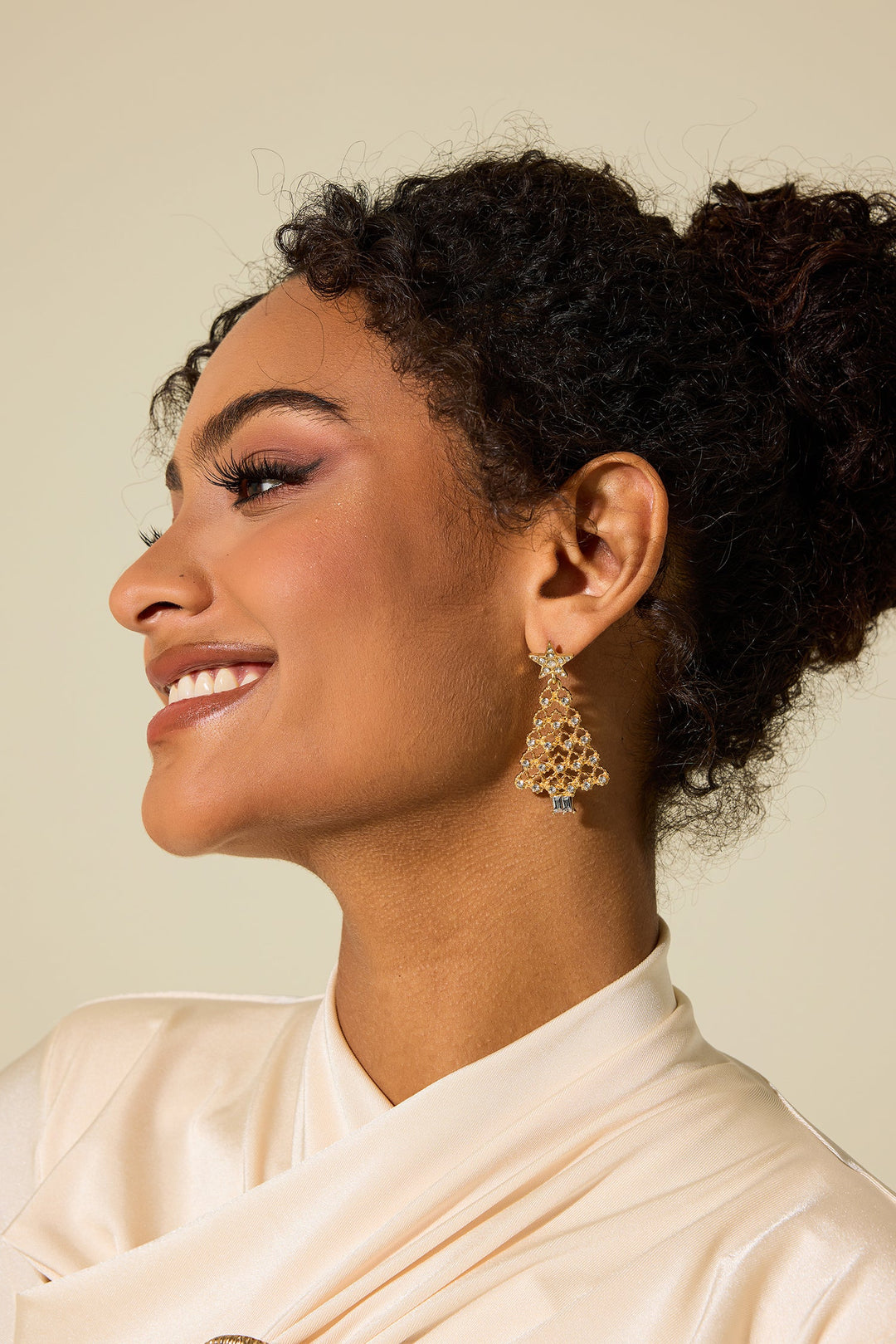 Mune | Faux Diamond Christmas Tree Shaped Earrings