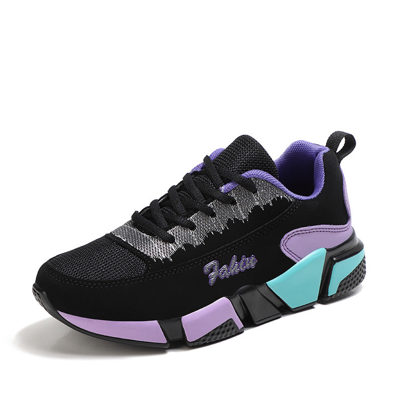 Women nan sporty platform sneakers with shock-absorbing block sole, padded comfort insole and mesh inserts Mune Fashion