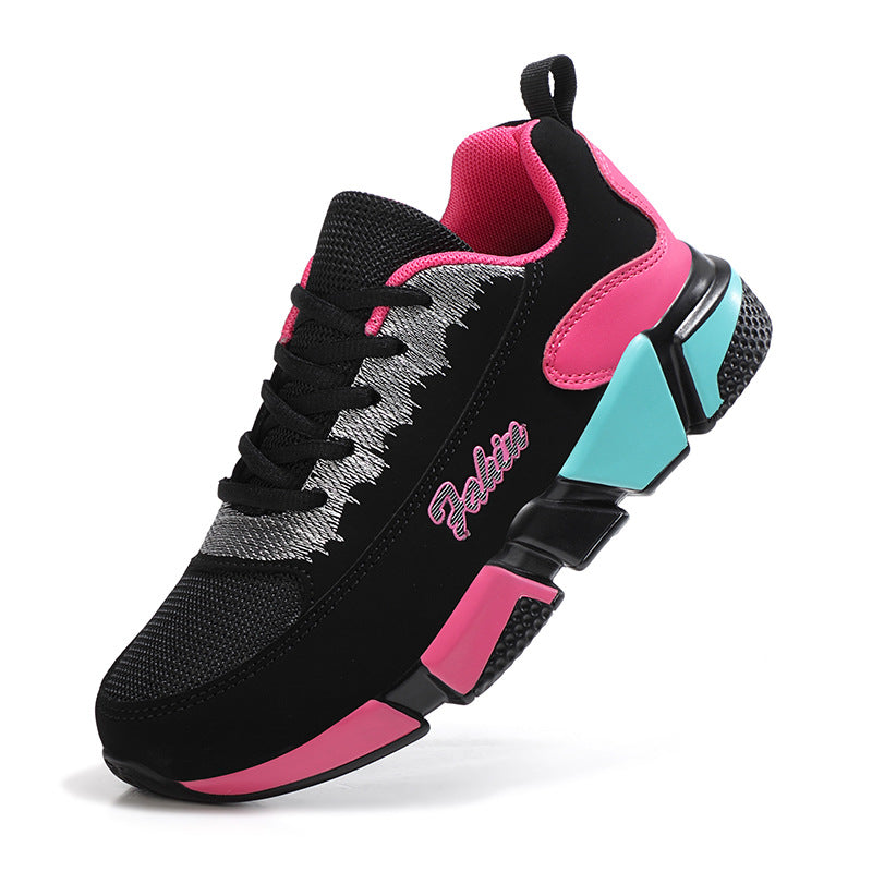 Women nan sporty platform sneakers with shock-absorbing block sole, padded comfort insole and mesh inserts Mune Fashion