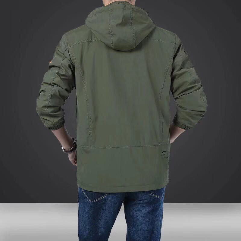 Men's lightweight technical field jacket with multifunctional pockets and adjustable hem Mune Fashion